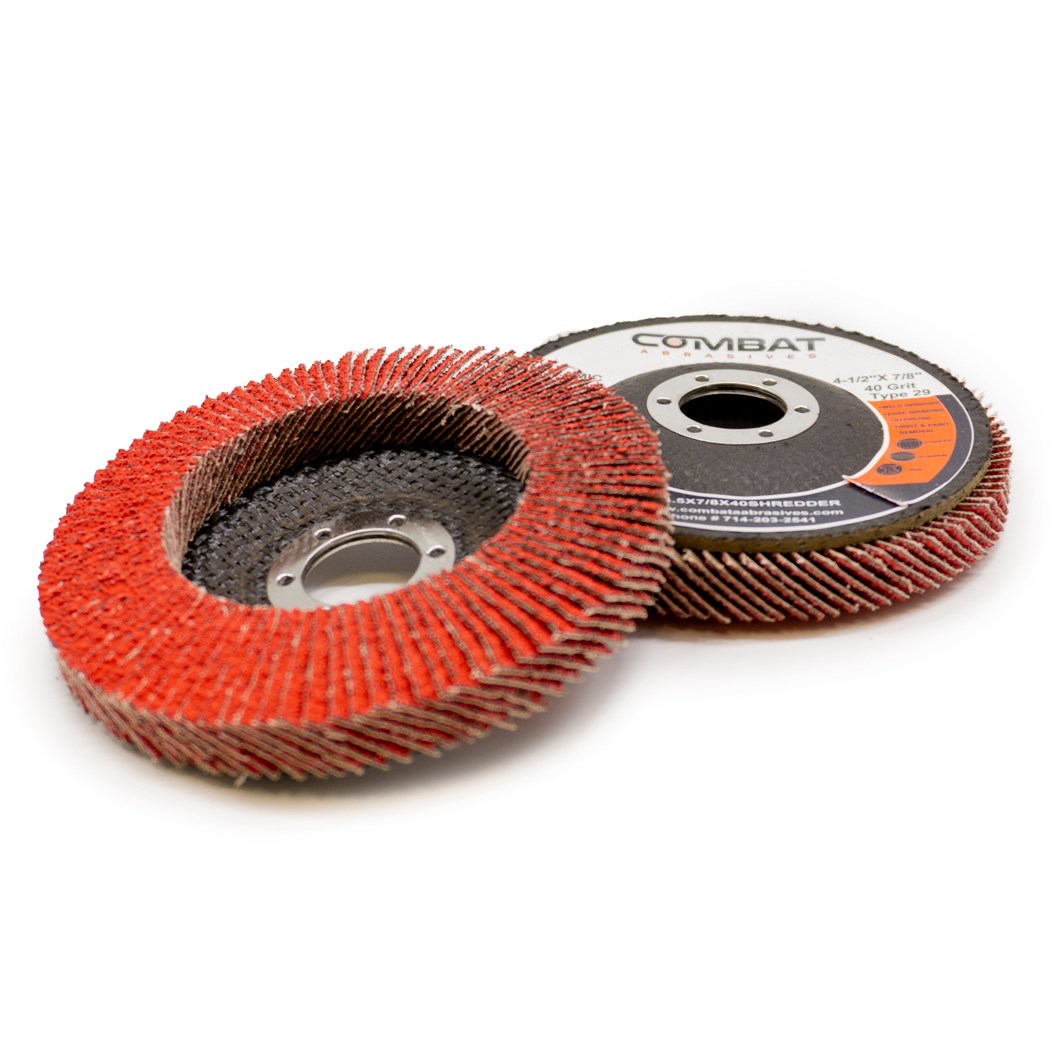 Ceramic Shredder Flap Discs 4-1⁄2" x 7⁄8" (Type 29) 5X LIFE!