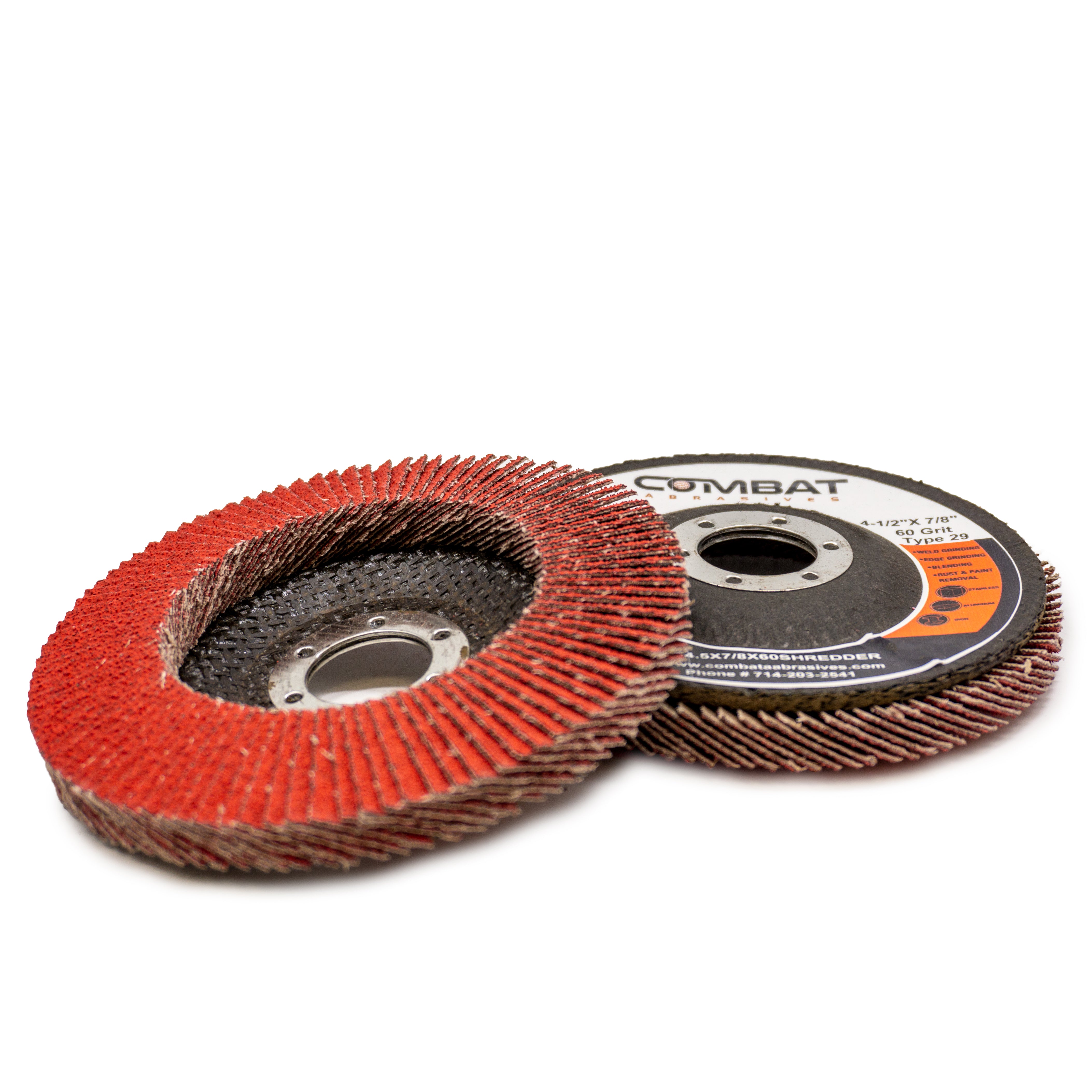 Ceramic Shredder Flap Discs 4-1⁄2" x 7⁄8" (Type 29) 5X LIFE!