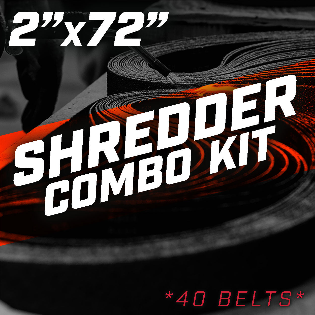 2 x 72 Shredder Belt Combo Pack (60 grit & 120 grit) - Combat Abrasives
